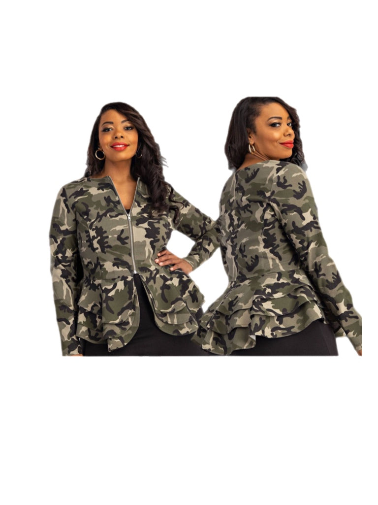 Army print blazer hotsell