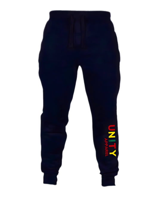 Black Jogger With Red/Green/Yellow Unity Print