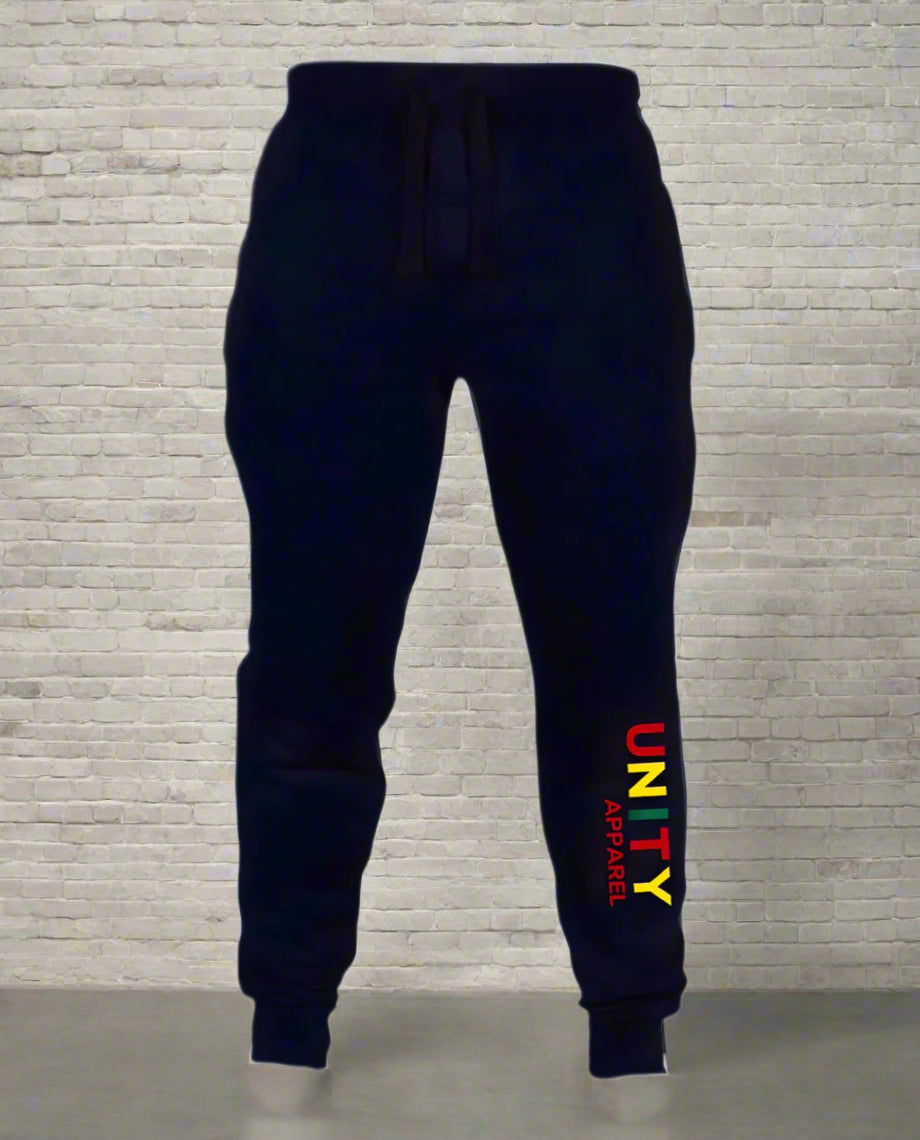 Black Jogger With Red/Green/Yellow Unity Print