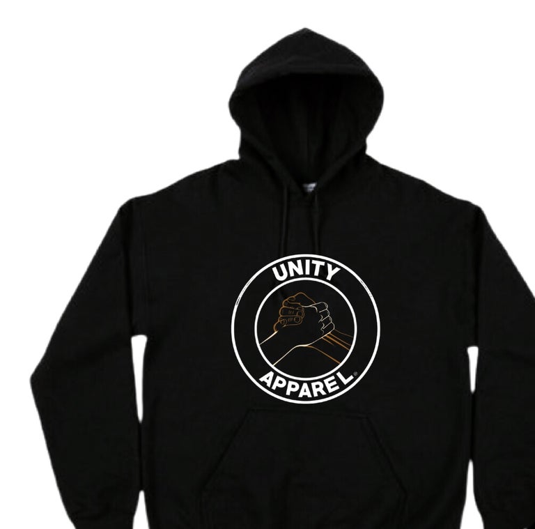 Black Hoodie Unity Circle Print