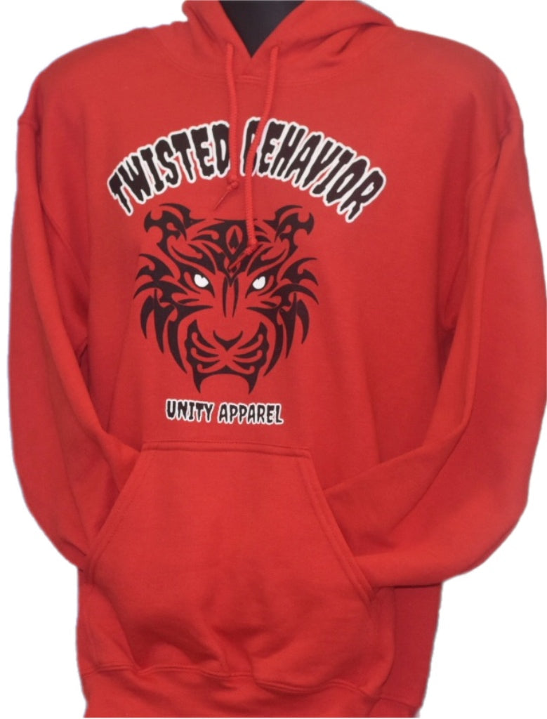 Hoodie with Black Tiger Print