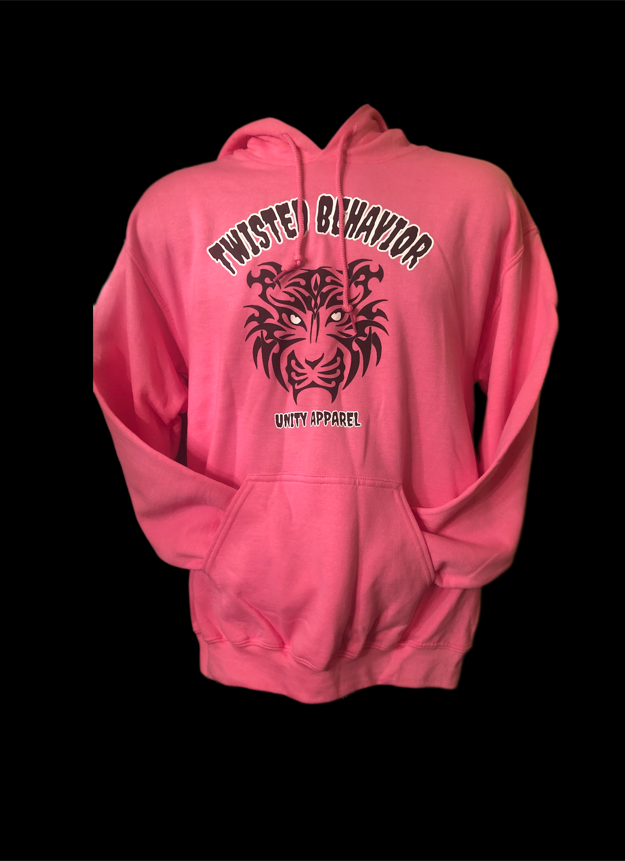 Hoodie with Black Tiger Print