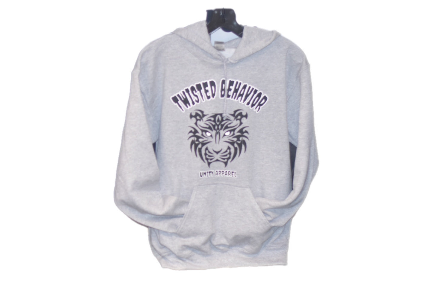 Hoodie with Black Tiger Print