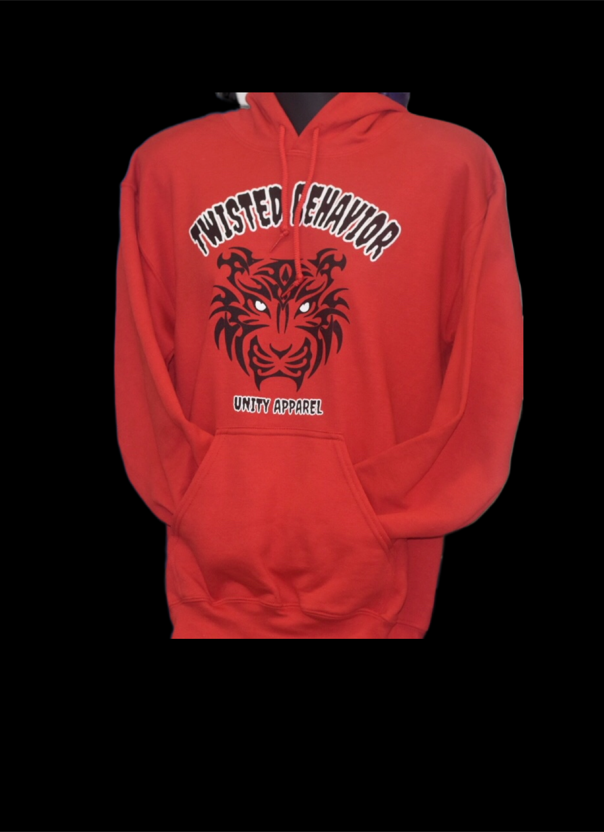 Hoodie with Black Tiger Print