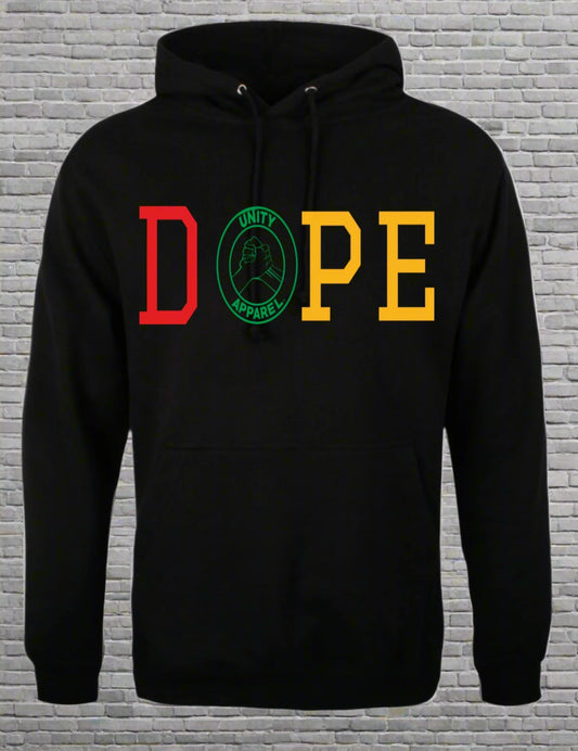 Dope Multi Color Black Hoodie