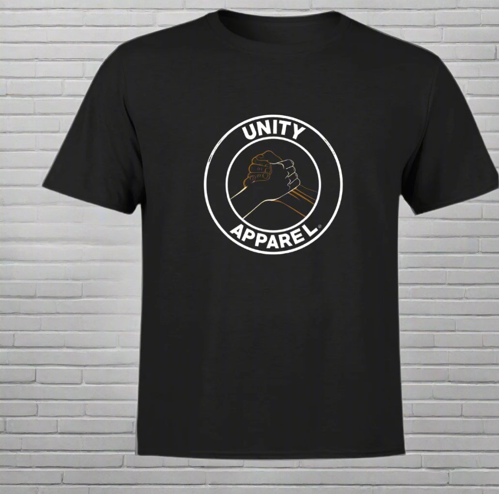 Black T Shirt With Unity Apparel Circle