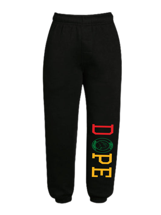 Black Jogger Dope Red/Green/Yellow Color Print
